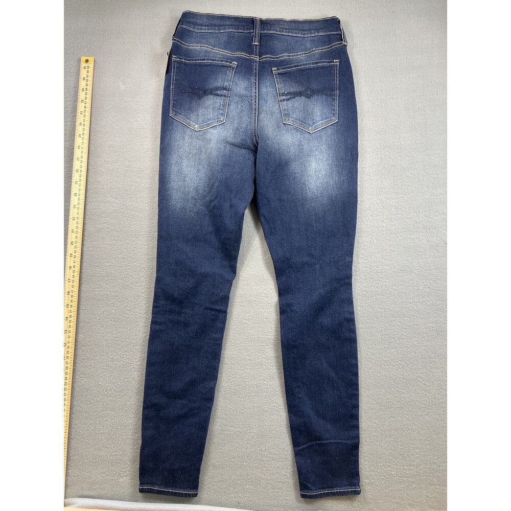 Mudd Women's Jeggings Size 9 Blue Denim High Rise Distressed Stretch New - Picture 4 of 8